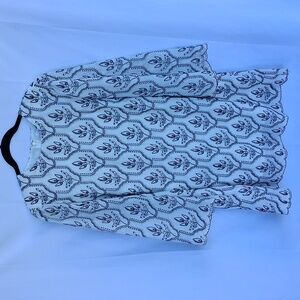 Preston & York Black and White Patterned Dress 16